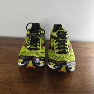 Mizuno Wave Creation 13 Men's Size 9 Neon Yellow Black Red Running Shoes